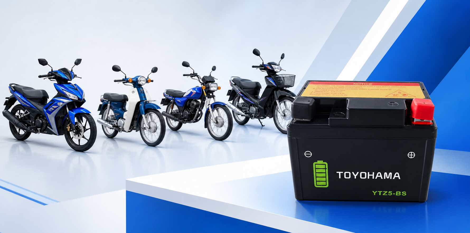 TOYOHAMA motorcycle battery for popular Malaysian motorcycles